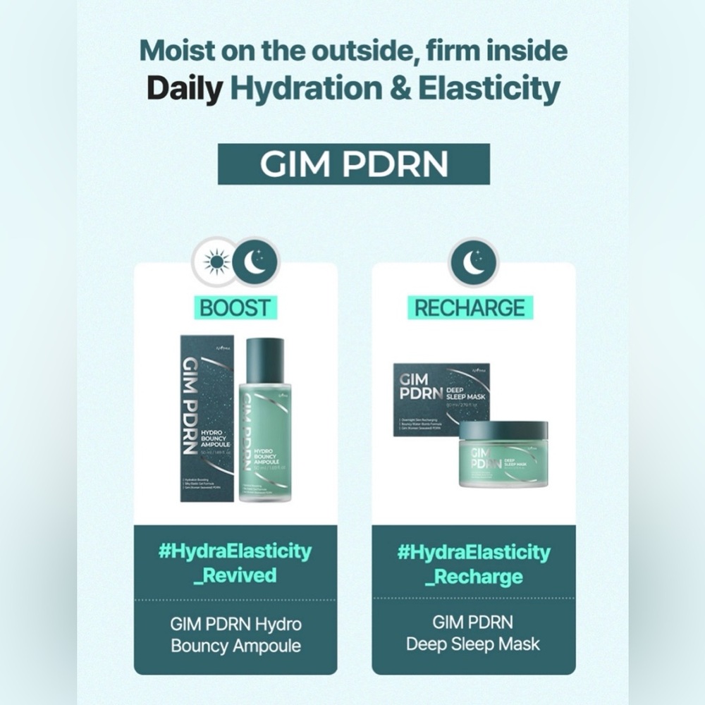 ISNTREE GIM PDRN HYDRO BOUNCY AMPOULE & DEEP SLEEP MASK - BRAND NEW in the box!